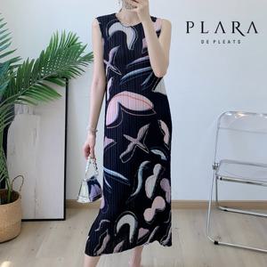 플라라 (88까지)아웃라인페인팅플리츠원피스_PK3MOP026C