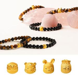 [한국금다이아몬드] 순금 팔찌 여자 남자 원석 금팔찌 디자인 24K 0.85g