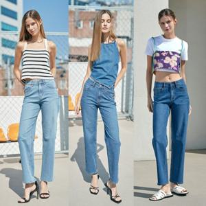 ★3종세트★여성 여름청바지 씬 릴렉스 스판데님팬츠 3종