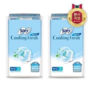 [LG생활건강]쏘피 쿨링프레쉬 생리대 날개형 중형 32P 2팩_20858131_588346