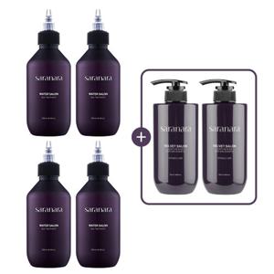 [TV최초공개한정]사라나라 워터살롱 실크 헤어트리트먼트 200ml 4개 + 벨벳살롱 모이스처샴푸 500ml2개
