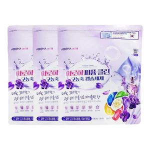 [유한락스]아로하 퍼퓸 클린 고농축 캡슐세제 파우치 30개입 / 일반드럼겸용 x3