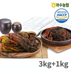[여수농협] 여수돌산 갓김치 3kg+고들빼기1kg