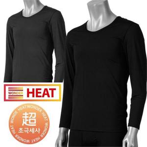 [크리비아]남성발열내의 히트텍 초극세사 기모 보온 상의 8012A