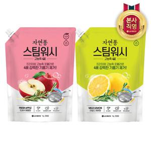 자연퐁 스팀워시 주방세제 1L x 3개 (레몬향/애플향 택1)