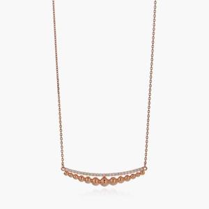 [제이로렌]제이로렌 0N0522 볼 큐빅펜던트 로즈골드 실버 목걸이