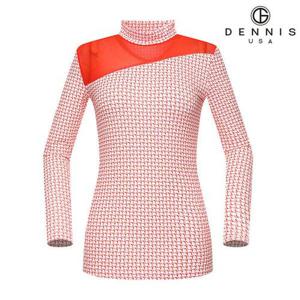 [데니스골프][DENNIS] 여성)메쉬배색 쿨링하이넥 티셔츠_NAMMLTS087