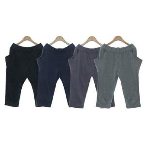 양쪽 와이드 포켓 면 혼방 여성 7부 배기 팬츠 바지 (WFH6TUE)