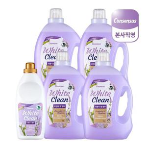 컨센서스 화이트클린 B세트(세제 3LX4개+유연제 1LX1개)