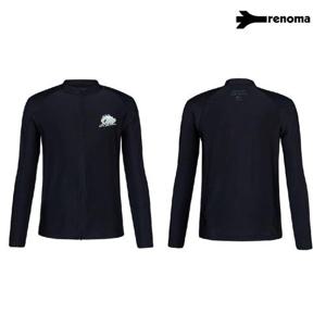 [레노마수영복]남성 루즈핏 집업 래쉬가드 상의 블랙 RN-TS2F902-BK_CA