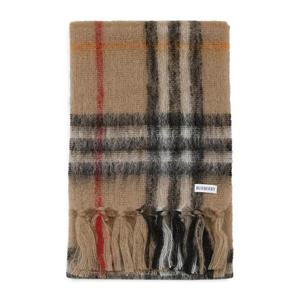 버버리 25FW 샌드 체크 모헤어 울 머플러 8112967 SAND