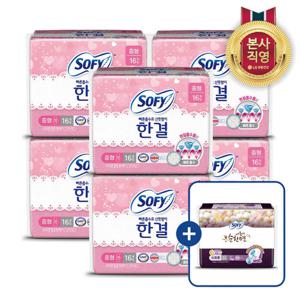 쏘피 한결 생리대 중형 16P x 6팩+슈퍼롱 3P 증정