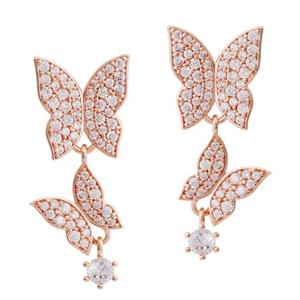 [메리그린] 14K GF 골드필드 나비 큐빅 귀걸이