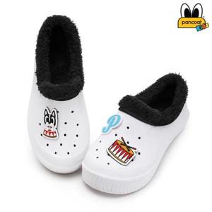 [알파슈]팬콧 매직 방한 만능실내화_블랙/겨울 유아동 어린이집 유치원 초등 학생 학교