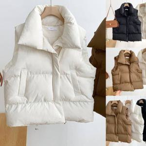 [마마스제이] 사선패딩조끼 M0507_여성패딩점퍼