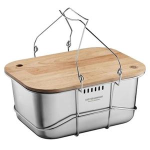 에반 스텐 설거지통 10L 도마세트 캠핑 설거지통 망 건조대 들통 (화기가능)