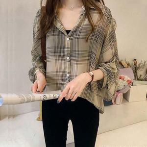 리슬 셔츠 리본 쉬폰 블라우스 프릴