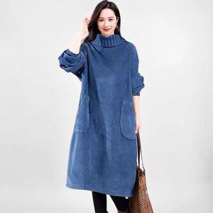 (55~88)2종세트 목터틀기모포켓원피스  캐주얼원피스 패딩원피스 엄마옷 임산부겨울원피스 겨울원피스 하객