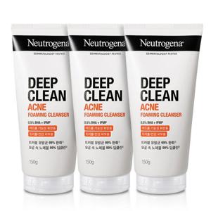뉴트로지나 딥클린 아크네 포밍 클렌저 150g x 3개