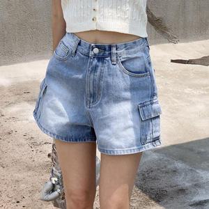 [S-2XL] 토피넛 여름 3부 데님 숏 청 반바지 (2color)