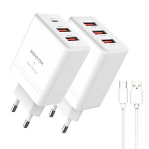 [ VIP 특가 I 스마텍 ]3포트 35W 고속 충전기 케이블 세트 I 2타입 선택 가능