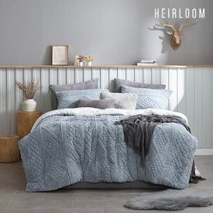 (SK/1세트)에어룸 수면온감 보온 니트 극세사 침구세트(이불1+패드1+베개커버2)