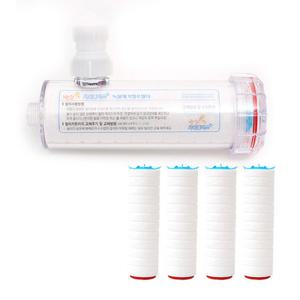 샤워플러스 샤워기용 +고급형 녹물필터 4개 SF-150