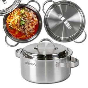 독일 통3중 스텐 냄비 인덕션 양수냄비 18cm 스텐304