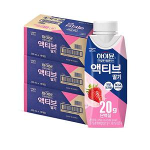 하이뮨 프로틴 밸런스 액티브 딸기(250ml 18입) 3박스