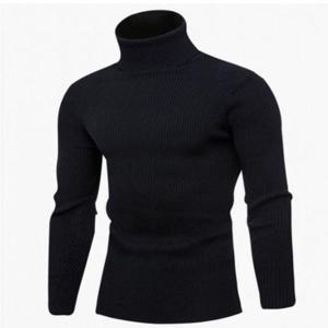 겨울 남성 소프트 웜 골지 하프넥 긴팔 목폴라 티셔츠