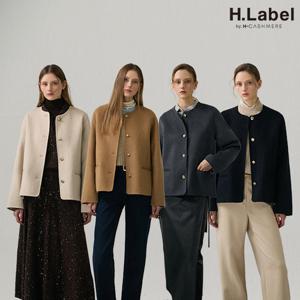 [H.Label] 25FW 울 블렌디드 헨드메이드 하프 코트 1종