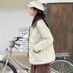 ★라스트찬스★[시노코] 코듀로이 배색 경량 패딩 자켓 4컬러 M-XL W25PJ402