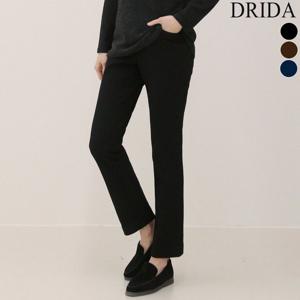 엄마옷 드리다 겨울 밴딩 기모 빅사이즈 밴드 편한 일자 팬츠 50-60대 중년여성 마담옷 선물 출근 하객