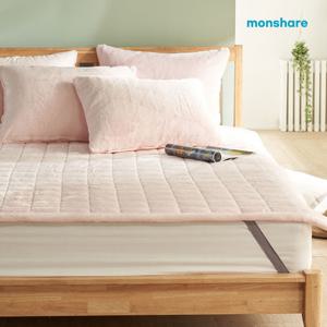 [몽쉐어] 보드리 5mm 극세사 고정밴딩 침대패드 K 4color
