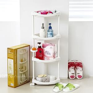 스탠드 코너선반 4단 욕실선반 수납장 보관함 화장실 코너 다용도욕실선반 코너수납장 코너장 욕실코너