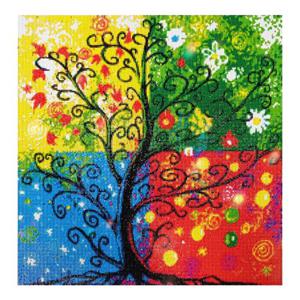보석십자수 패브릭형 풍경 돈 들어오는 나무 50x50