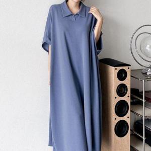 [567스타일]간절기 가을 카라 빅사이즈원피스 루즈핏 롱 임산부원피스 만삭 홈 77사이즈