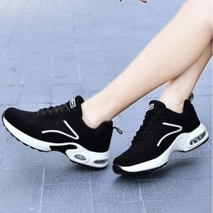 스니커즈 운동화 편한 심플 발 에어굽 어글리 조깅화 여성 블랙