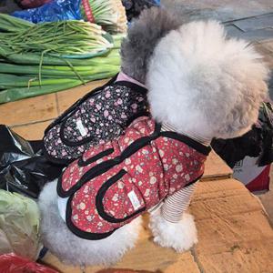 강아지 할머니 조끼 뽀글이안감 1P 촌캉스 가디건 (WFH37EX)