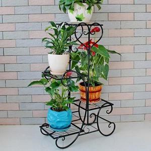 [QNRUWU49_55]화분선반 화분진열대 조립 화분받침대 블랙