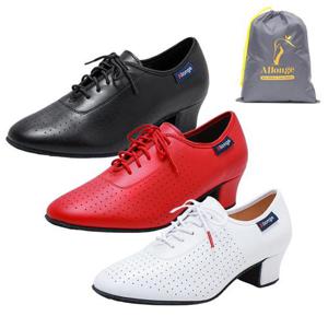 알롱제 여성 댄스화+주머니 통굽4cm 발이 편한 라인댄스화 신발 댄스 구두 슈즈 단체주문