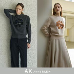 [AK앤클라인]25FW 울블렌디드 아트웍 니트 풀오버 2종