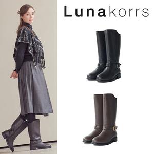 [최초공개][루나코어스] 25FW 양가죽 클래식 버클 스트랩  롱부츠