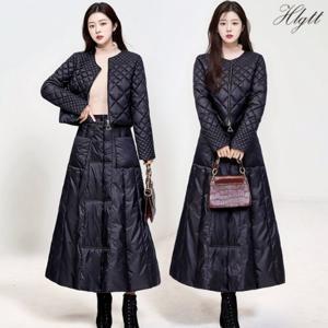 ★상하세트★[헬리꽁땡]퀼팅패딩스커트상하세트