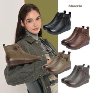 [슈리오]소가죽 소프트 앵클부츠