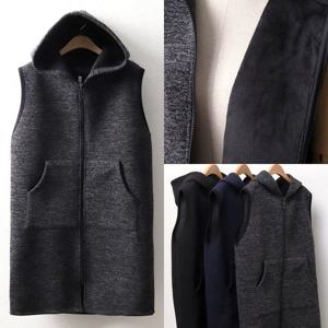 여성의류 MN 폼폼밍크후드롱조끼 4165H011 빅사이즈