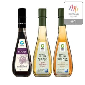 청정원 프리미엄 발사믹식초 외 2종(발사믹/사과/현미) 2개 골라담기