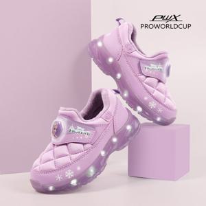 [PWX]프로월드컵키즈 겨울왕국2 멀티LED 라이팅방한운동화(PL)