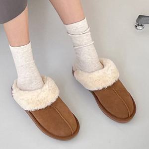 갤러리샵 / 천연소가죽 양털  뮬 슬리퍼(2cm)
