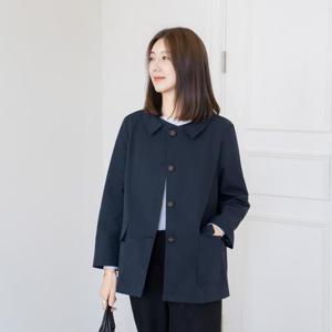 엄마옷 마담4060 라운드카라트렌치자켓-QJK2509009-